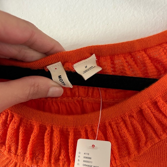 Anthropologie Moth Damon Pullover in Orange Size:M - Picture 4 of 4